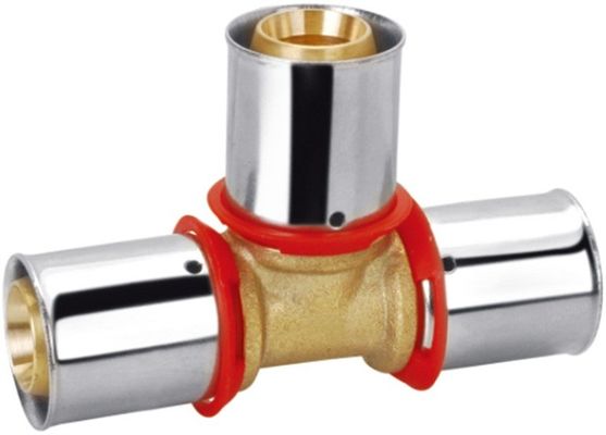 Corrosiebestendig messing met schroefdraad T-stuk pijpfitting 16x20x20 20x26x26