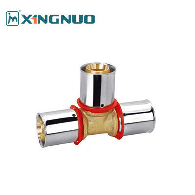 Compressiebuisbevestigingen / Messingcompressiebevestigingen voor de watergas- en olieindustrie 1/2 inch Pexbevestigingen verminderd T