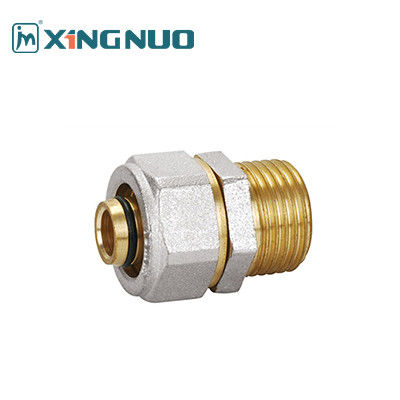 Drukchroomverzorgd Messing Vrouwelijke PEX-compressie-inrichting 16-32mm PEX-inrichtingen Messing Mannelijke stopcontact PEX-inrichting
