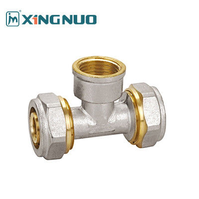 1Mpa Water Media Messing Elbow Fittings Vrouwelijke verbinding PEX Fittings 1/2 3/4 1 inch Vrouwelijke draad Tee PEX compressie